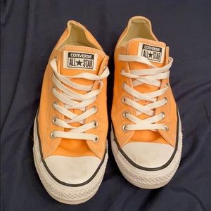 Light Orange Converse Low Tops